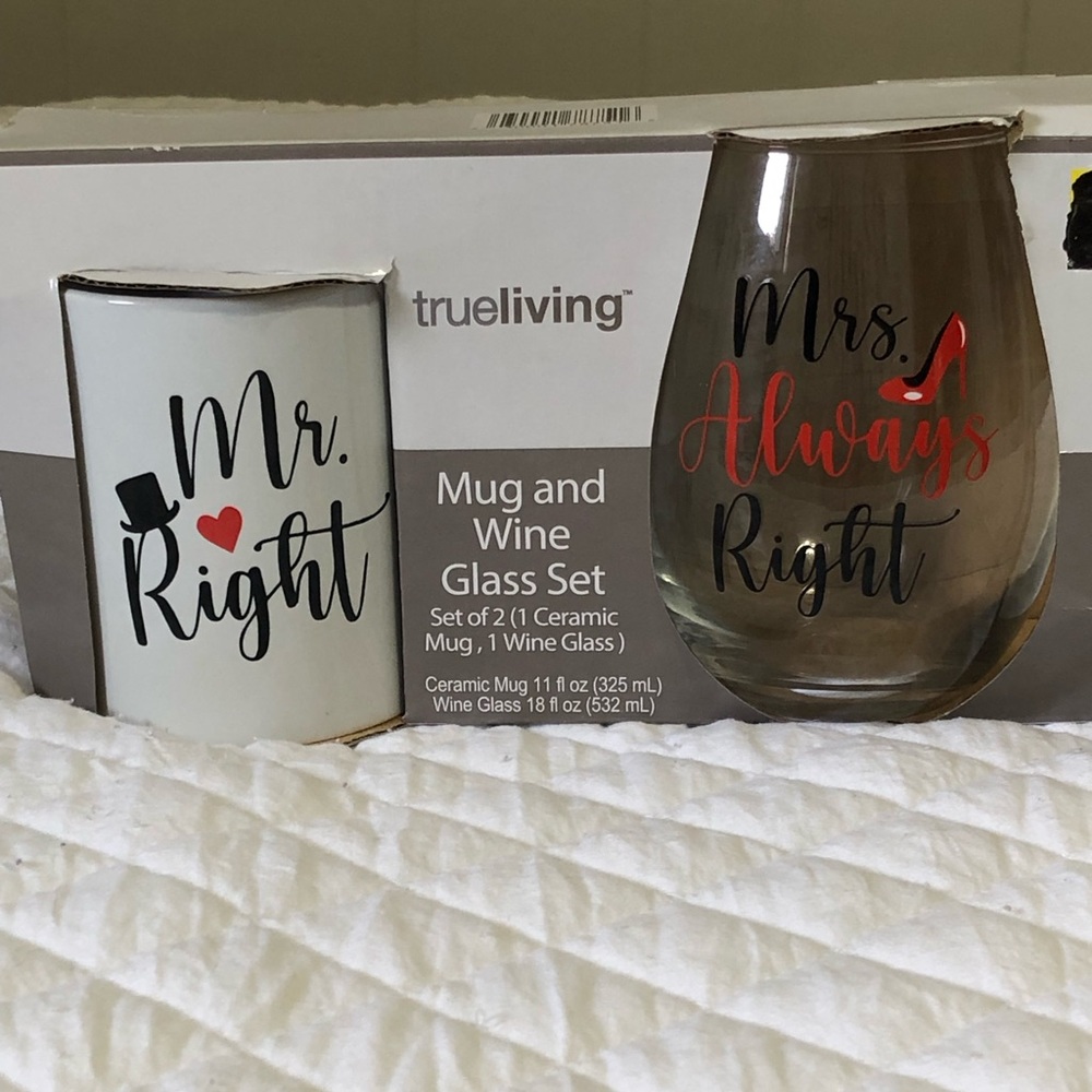 HOST PICK New in Box Mug and Wine Glass Set